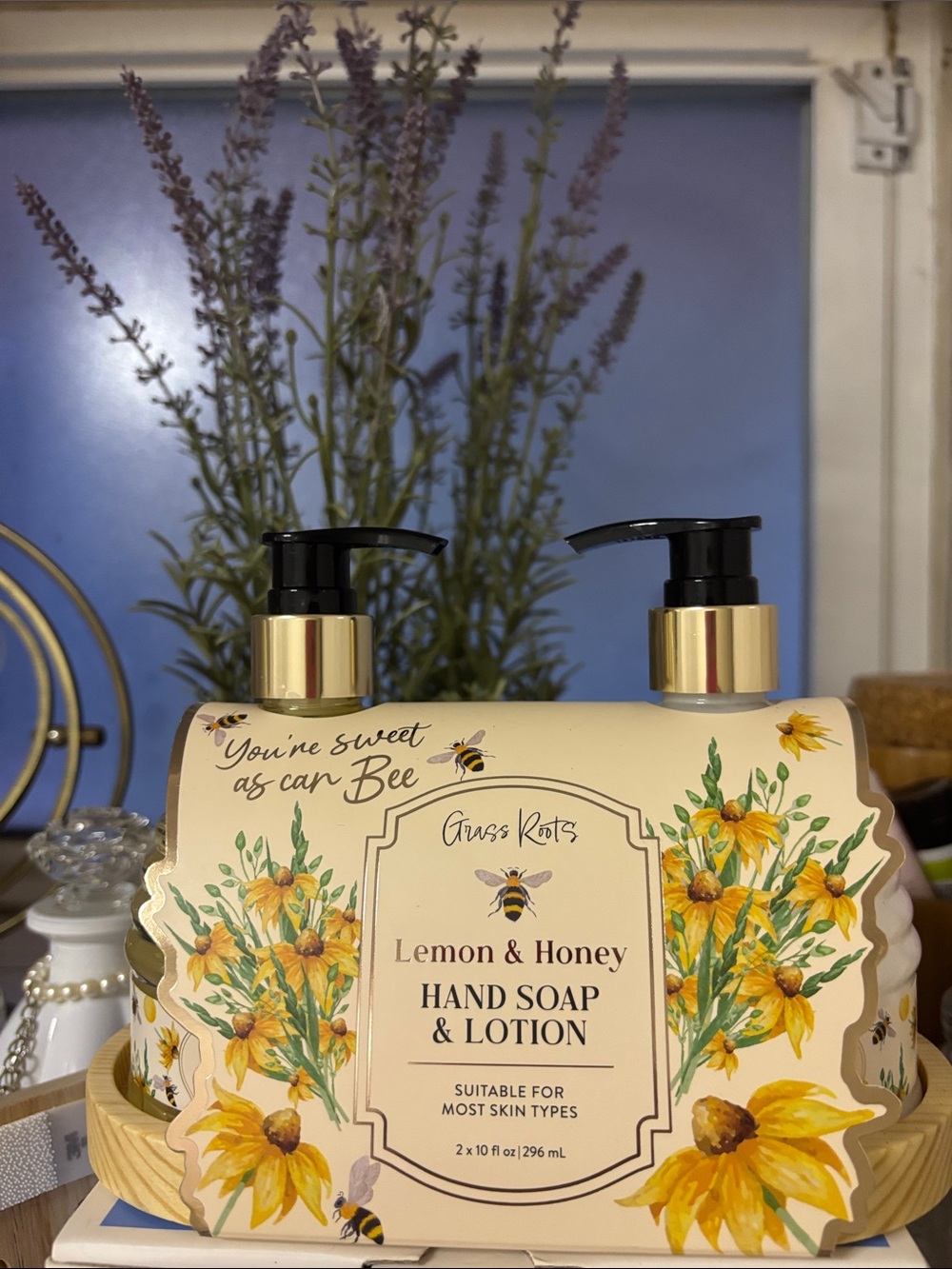 Lemon & Honey Hand Soap & Lotion Set - Yellow